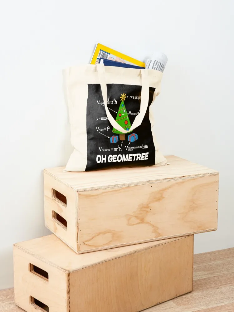 Math Geometry Christmas Tree Geometree Tote Bag Eco bag reusable shopping bags female bag hand ladies