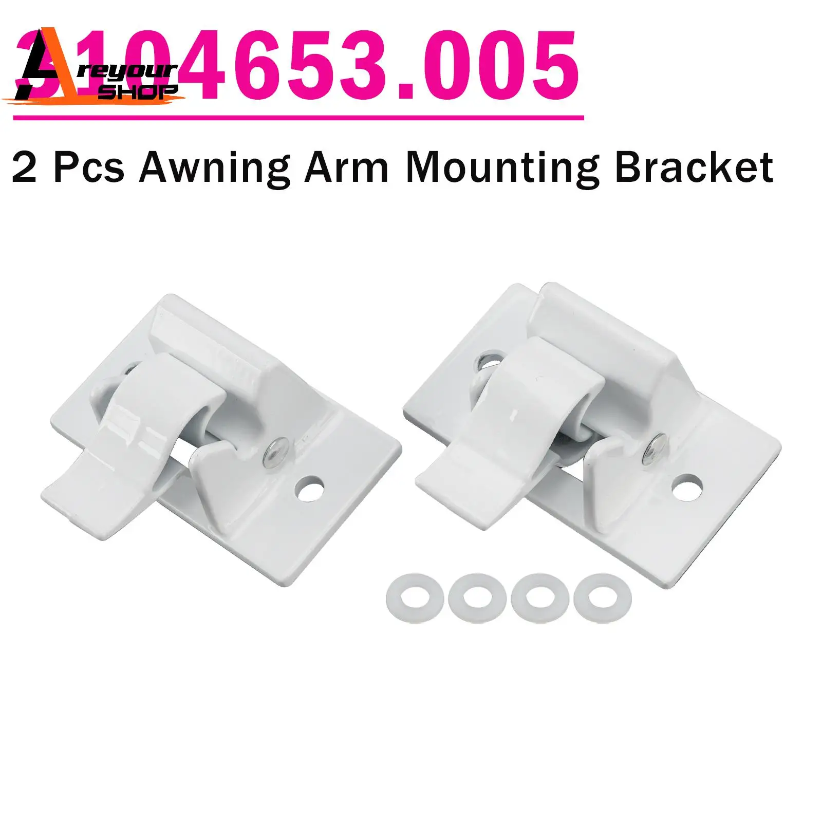 Areyourshop 2 Pcs Awning Arm Mounting Bracket for Dometic RV Camper Trailer 3104653.005