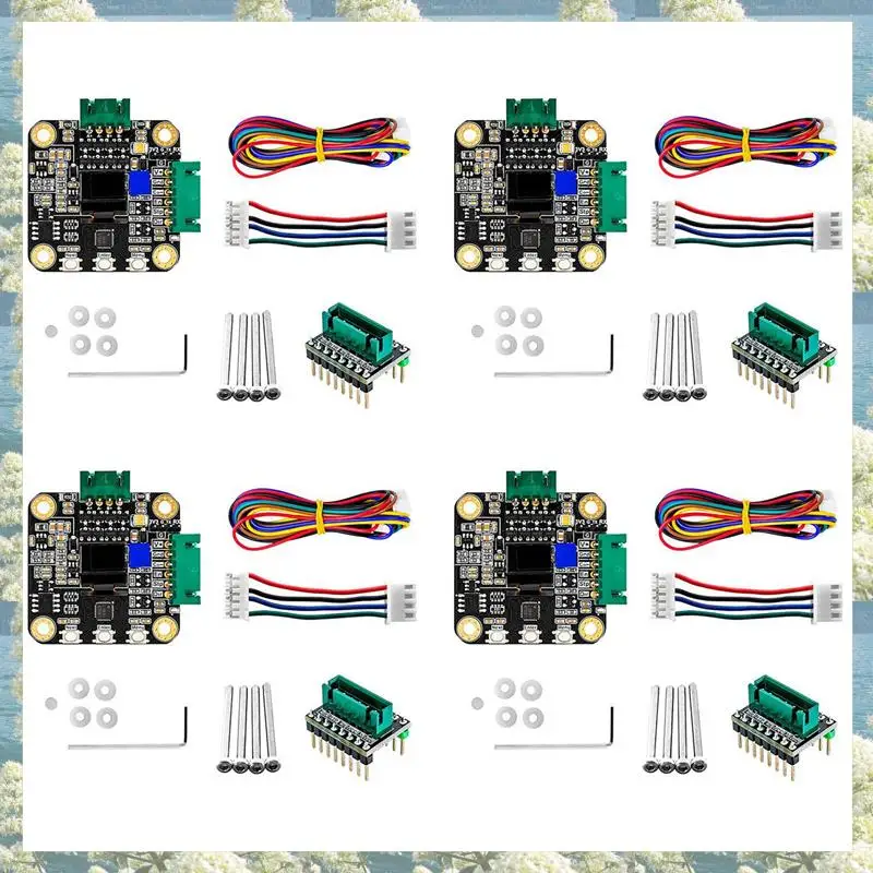 New-4X NEMA 17 Stepper MKS SERVO42C PCBA Motor Driver Kit Ultra Quiet Board,CNC-Laser Parts To Prevent Lost Steps