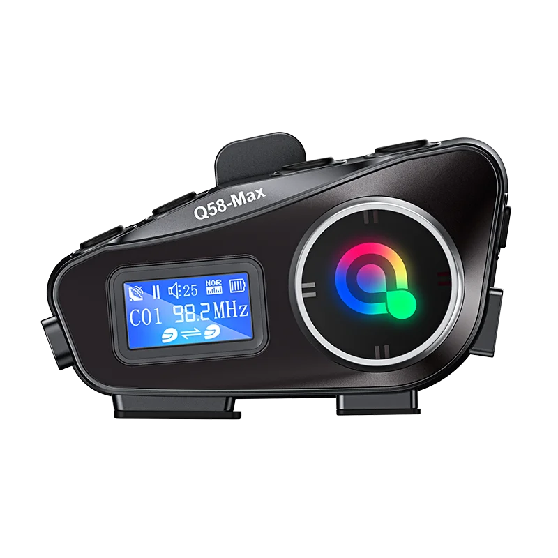 Q58 BT5.0 Max 500M Helmet Intercom Headset Motorcycle Wireless Talking Headphone Audio Device For Motorbike Riding Accessories