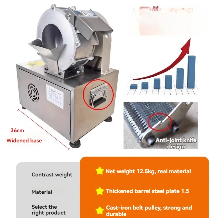 220V/180W Automatic Potato And Radish Slicing Machine Multi-Function And High Efficiency Vegetable Cutter 220 Electric Slicer