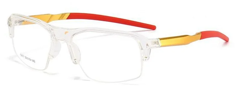YIMARUILI Sportbrillengestell für Herren und Damen, Aluminium, TR90, Halbrahmen-Brille, Federbeine, optische verschreibungspflichtige Brillen 5857 – Detail 31