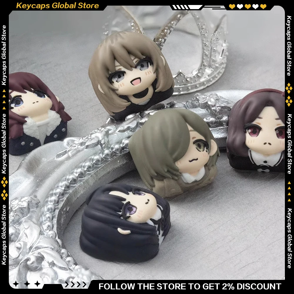 

GIRLS BAND CRY Series Keycap Смола ручной работы NINA ISERI/MOMOKA KAWARAGI/TOMO EBIZUKA/SUBARU AWA/RUPA Art Keycap подарки CHRRY R4