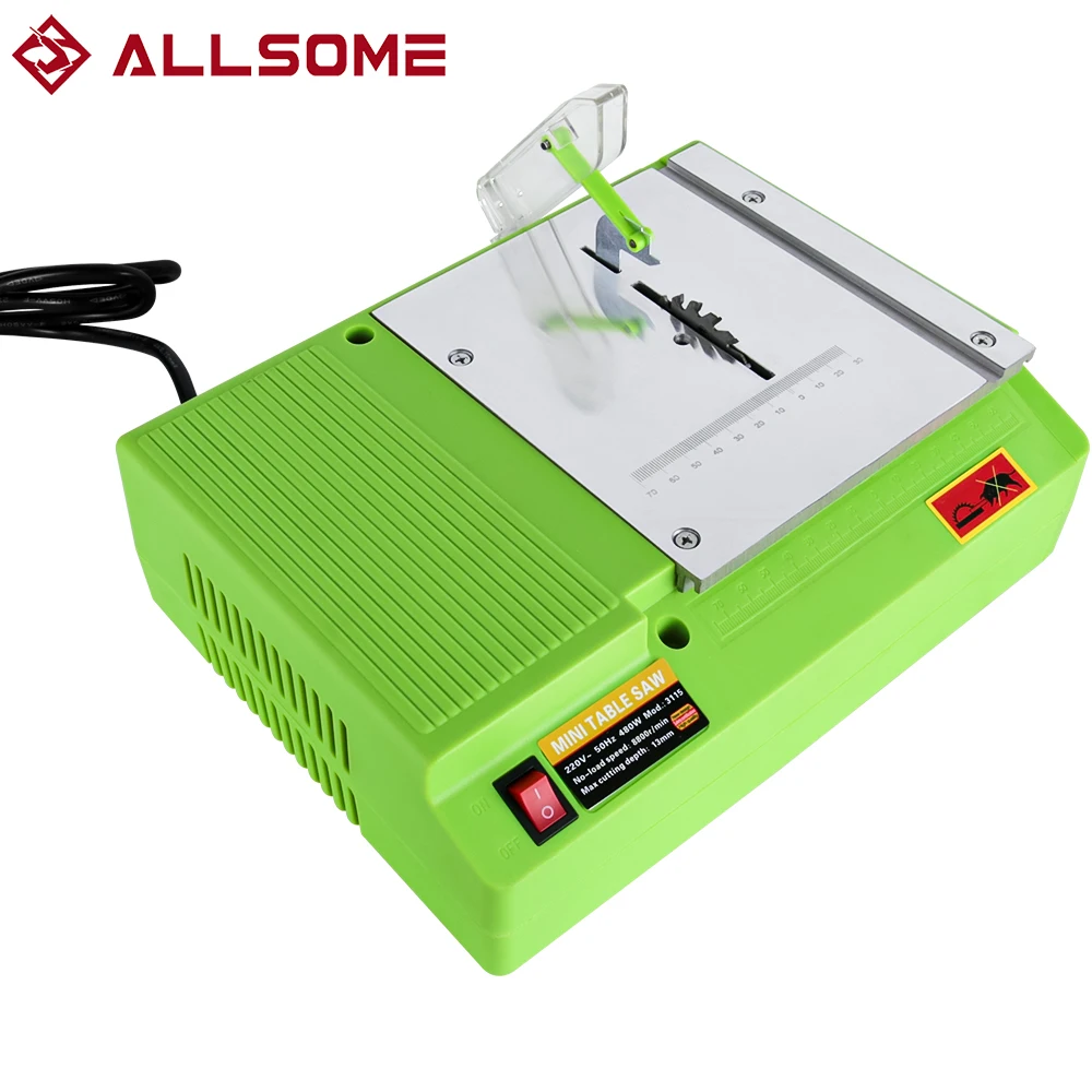 ALLSOME 480W Handmade Woodworking Bench Saws Mini Table Saw Cutting Tool 220V BG-3115