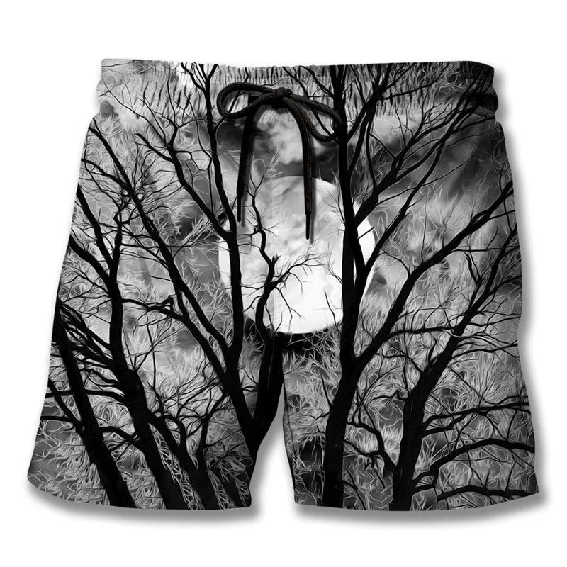 Summer Street Versatile Thin Beachwear high-end Fashion 3D Digital Printing Shorts men\'s Large Handsome Loose Shorts