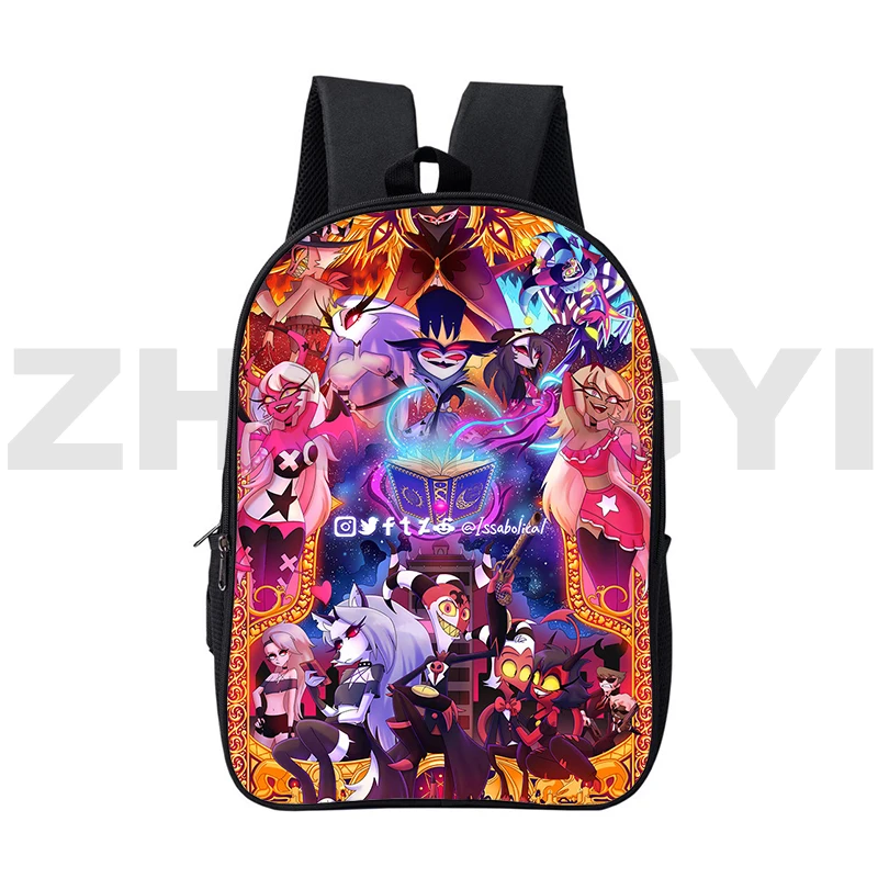 Japan Harajuku Helluva Boss Cute Backpack 16 Inch Large Capacity Travel Leisure Bags for Women Mens Bookbag Cartoon School Bag