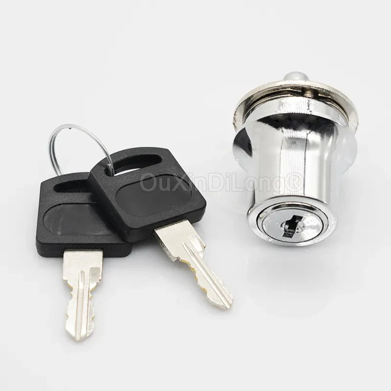 2PCS Display Cabinet Lock Glass Showcase Lock Sliding Glass Case Door Locks Push Lock keyed Aliked for 0.12