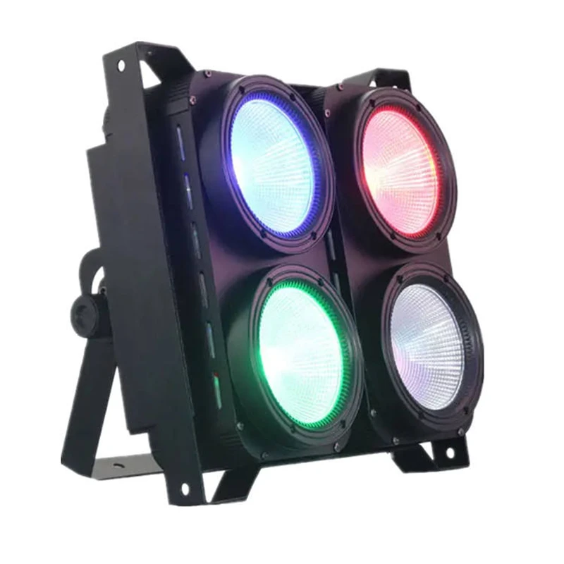 RGBW Full Color 4x100W COB LED Audience Light Concert Club Bar Party DMX LED Strobe Effect Stage Light Event Show