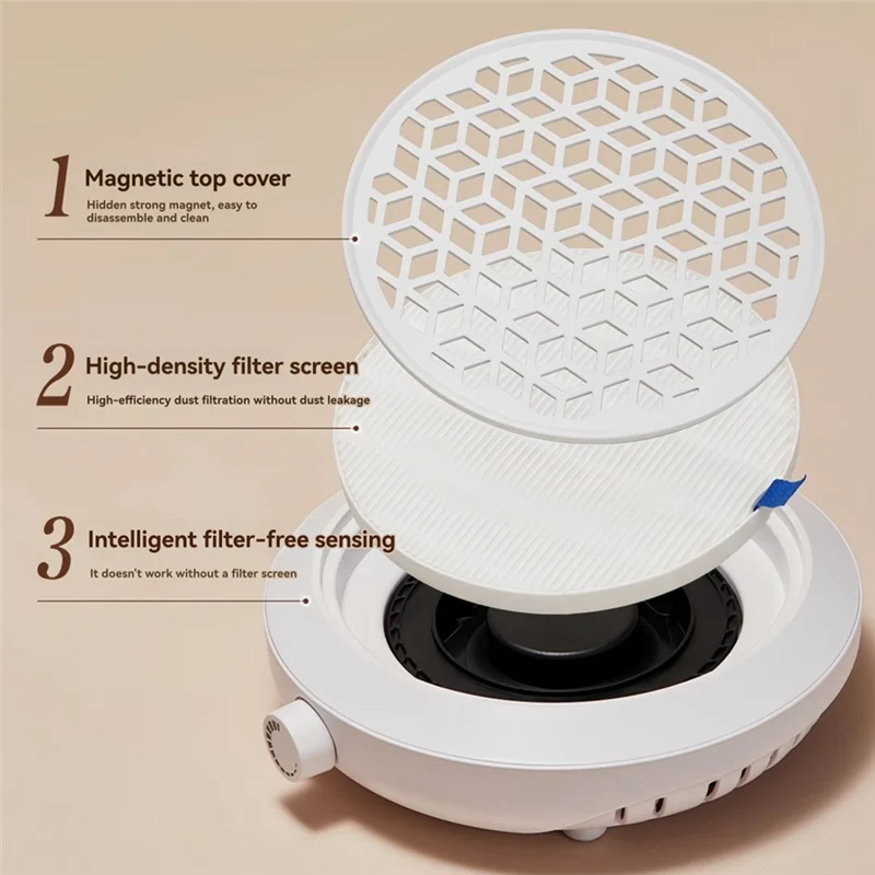 B90B-Nail Brushless Turbine Vacuum Cleaner Nail Polisher Vacuum Cleaner Manicure Pedicure Tool US Plug