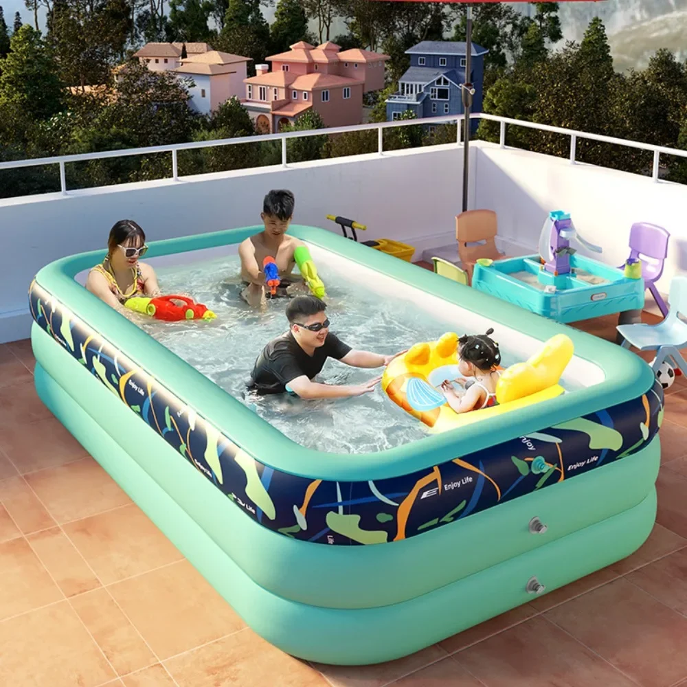 

2m/2.6m Large Inflatable Swimming Pool Adults Kids Pools Bathing Tub Summer Outdoor Indoor Bathtub Water Pool Family Party Toys