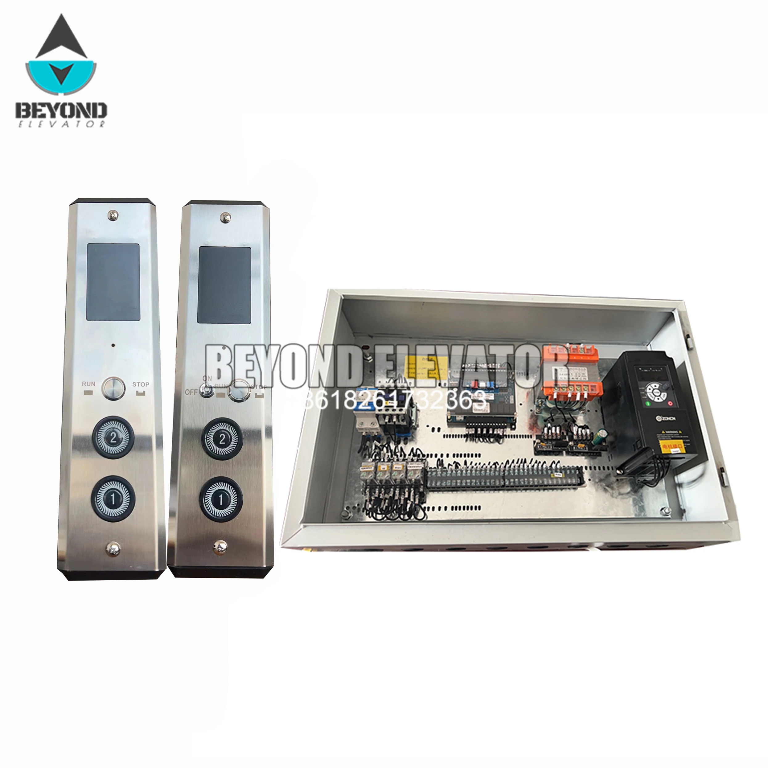 Dumbwaiter/villa /home elevator controller system with HOP call panels inverter LOP 2 floors elevator parts 380v full kit