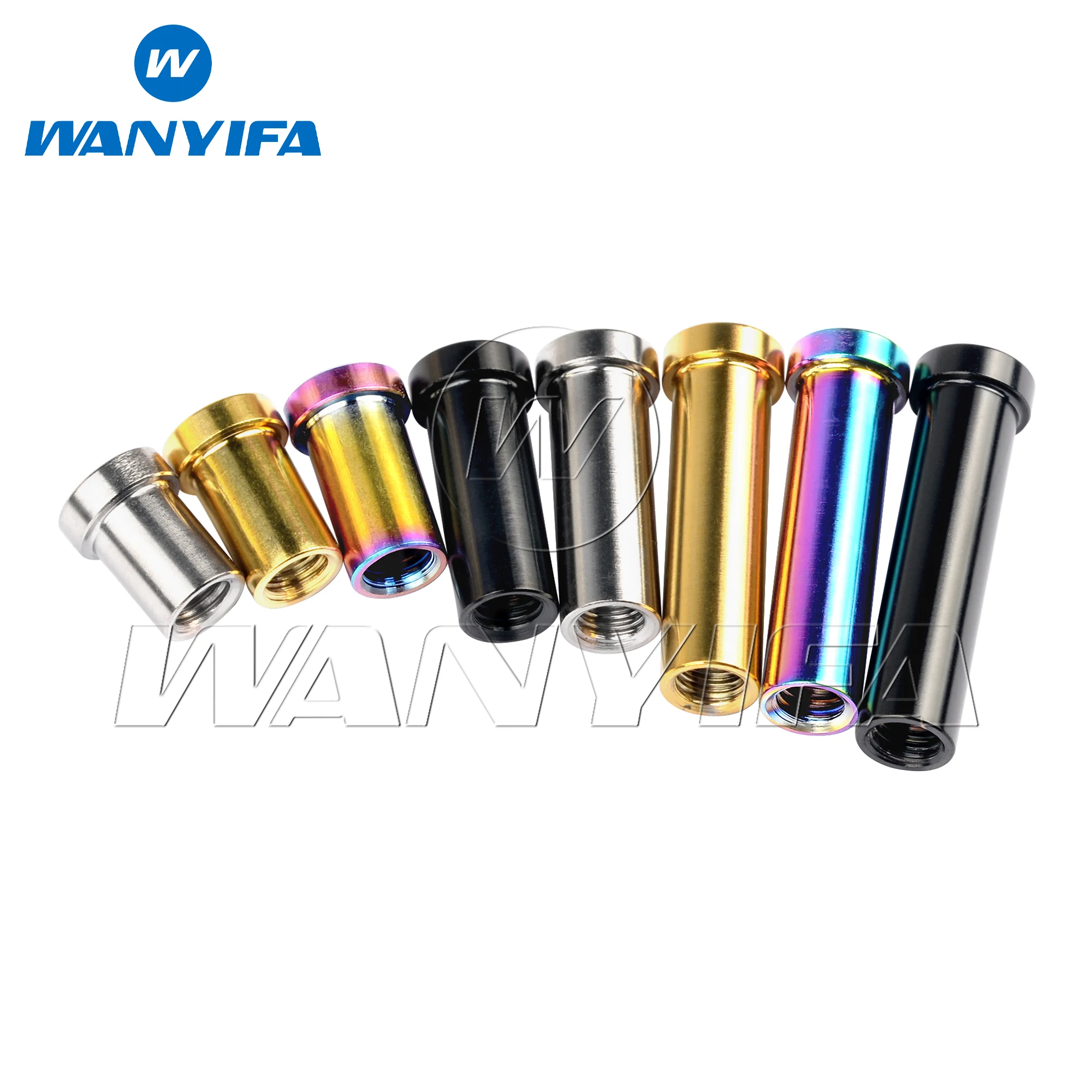 น็อตไทเทเนียมแบบฝัง Wanyifa ขนาด 13 15 17 23 25 31.5 33 35 มม. น็อตยึดเบรคจักรยานสำหรับจักรยานเสือภูเขา/จักรยานถนน น็อตยึด M6