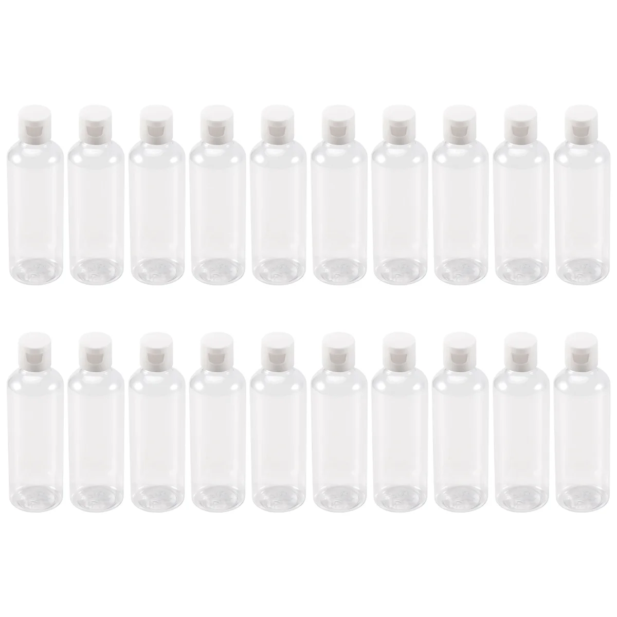 Botellas de plástico para champú, contenedor de viaje para cosméticos, loción, 100ml, 20 unidades