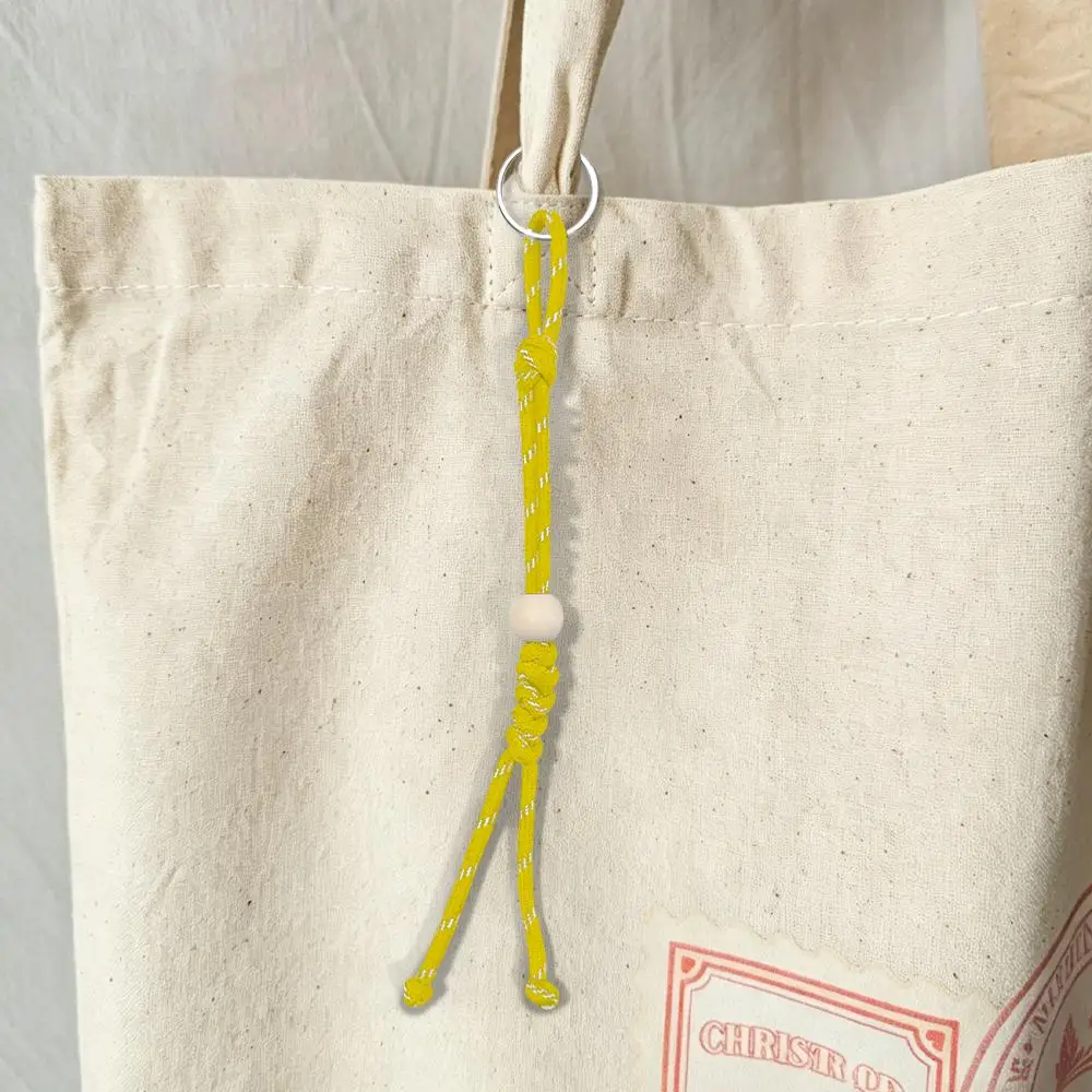 Customizable 3D Letter Rope Bag Charm, Personalized Keychain