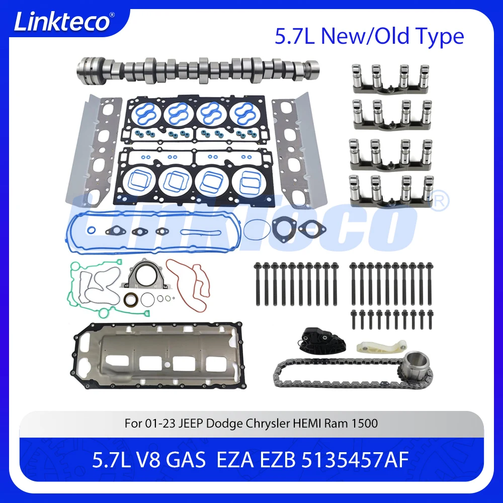 Engine Rebuild Timing Chain Lifter MDS Kit Gasket Set Camshaft Fit 5.7 L EZB For 01-23 JEEP Dodge Chrysler HEMI Ram 1500 5.7L