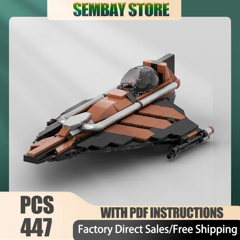 

Популярная модель звездного фильма Moc, строительные кирпичи, модульная 7, модель звездного истребителя, технологические блоки, рождественские игрушки «сделай сам», строительные подарки