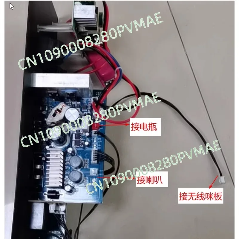 12V battery 220V high-power square dance power amplifier board portable tie rod mobile speaker power amplifier board