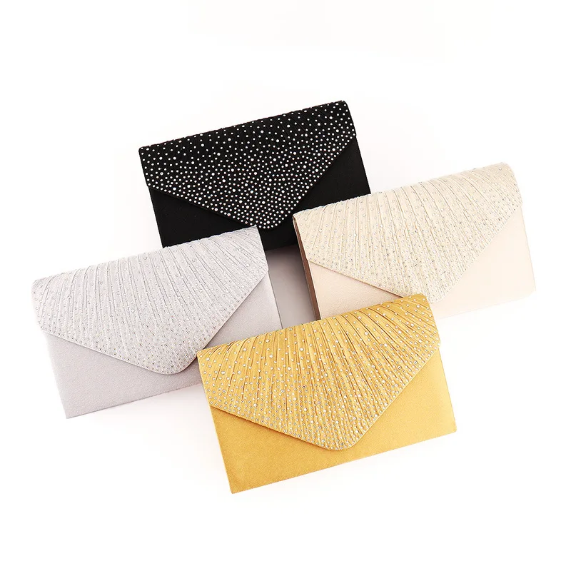 Women Chain Crossbody Bag Diamond Embellishment Shines Envelope Bag Lady Trendy Cluthes Luxury Temperament Shoulder Bag Handbag