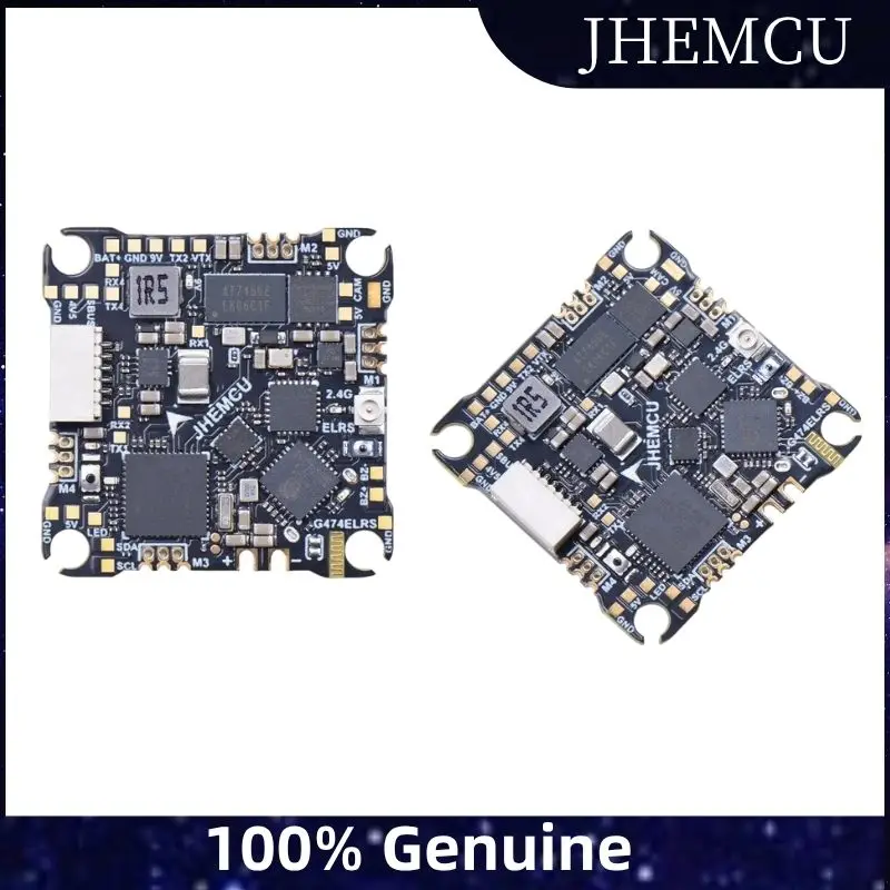

JHEMCU G474ELRS AIO Flight Controller Built-in 2.4G Receiver OSD 8MB Black Box 1-2S 25x25mm for RC FPV Freestyle Drone