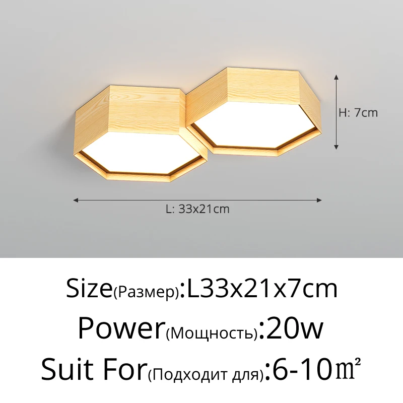 Walnoot Woonkamer Plafondverlichting Zwart Wit Combinatie LED Lamp Woondecoratie Verlichtingsarmaturen Foyer Balkon Plafondlamp