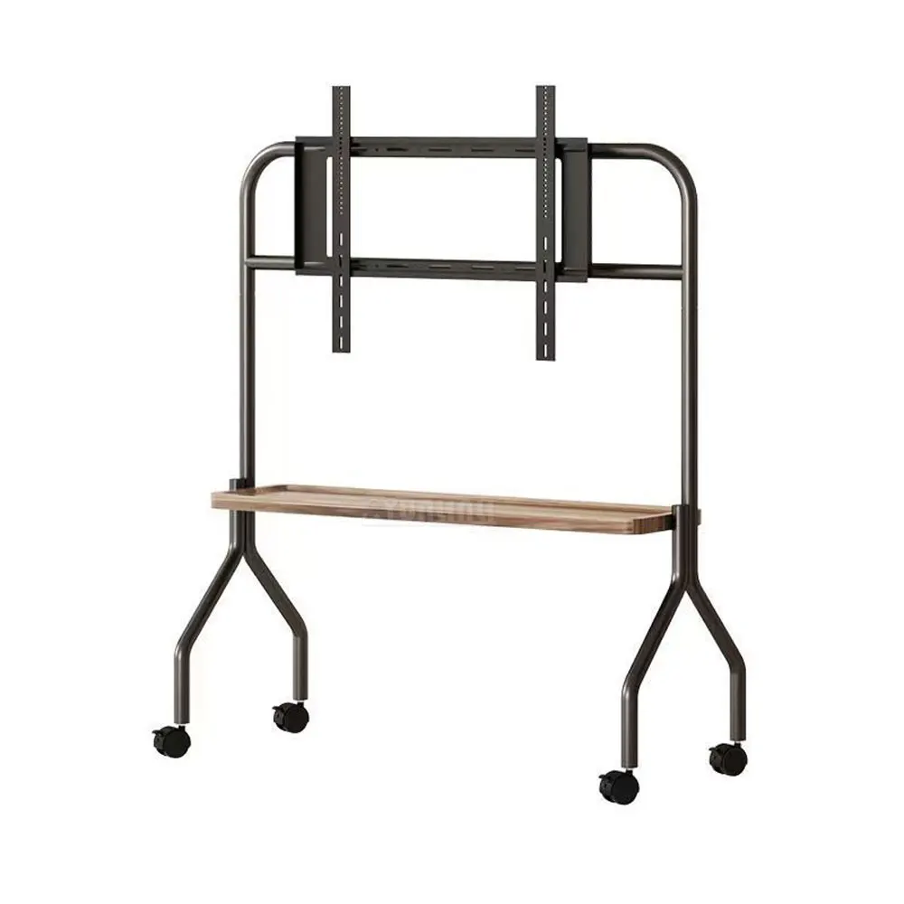 TV stand floor standing stainless steel movable simple hanging bracket 43-66 inches for household use