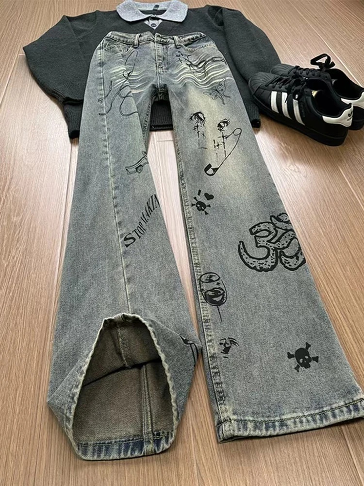 

Мужские зимние джинсы American High Street Fiti, прямого кроя, из хлопка, со средней посадкой, на пуговицах, для повседневной носки