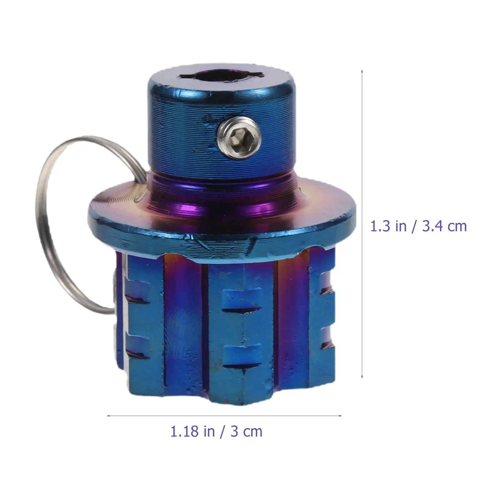 Titanium Alloy Motor Key Head Blue Baked Finish Strong Corrosion Resistance Firm Fit Screw Mounted Motorcycle Key Cover DIY