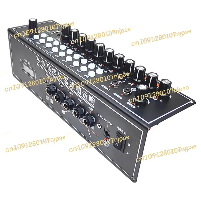 

Portable Guitar Speaker Power Amplifier Board with Display 12V Outdoor Audio Playing and Singing Performance Bluetooth