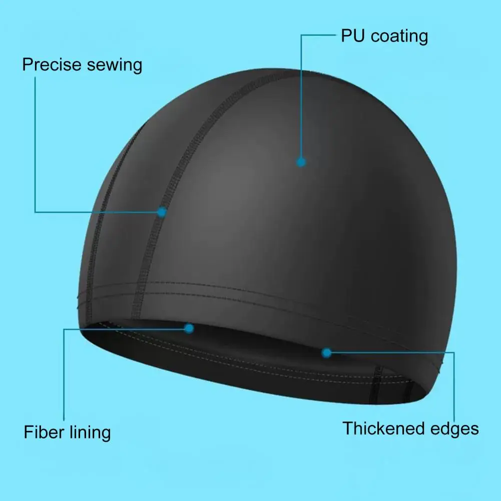 Short Hair Swimming Cap 2pcs Adult Swim Caps Set Water-resistant Elastic Swimming Hats Breathable Long Short Hair Pool for Men