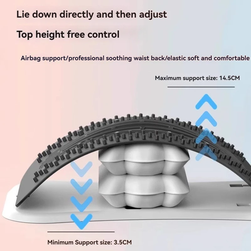 Airbag Lumbar Spine Soothing Massage Board Hunchback Correction Lumbar Spine Stretching Relief Nerve Compression Lumbar Support