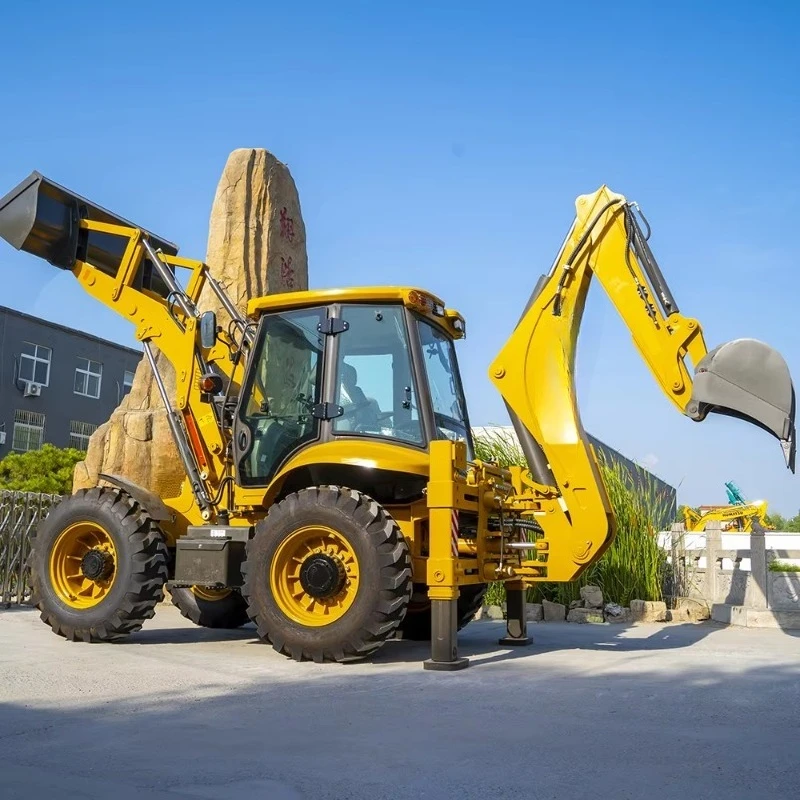 Backhoe Loader, Retroexcavadora, Traktor Pertanian, Excavator, Backhoe Loader