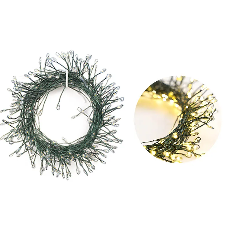 الأسلاك الخضراء مقاوم للماء 36 متر LED العنقودية سلسلة الجنية أضواء في الهواء الطلق حديقة فناء ساحة مهرجان الحدث حفل زفاف غرفة الديكور