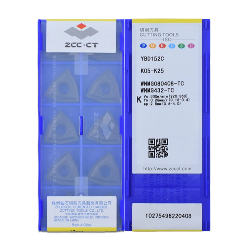 

Original ZCCCT WNMG080408-TC YB7310 YBD152C YB7315 carbide insert for CNC Lathe Tools
