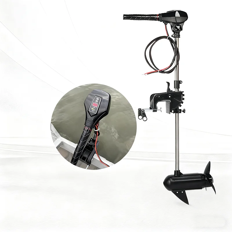 12V Brushless Electric Outboard Motor 30LBS Thrust Universal for Inflatable Boat Raft Plastic Fishing Boat IP67