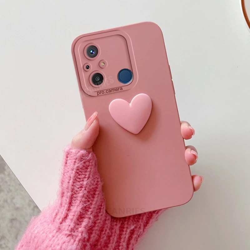 Redmi12c 3d Love Heart custodia in Silicone per Xiaomi Redmi 12 12c 13c 10 10c 9 9a 9c Nfc Redmi13c Redmi10c Cover morbida antiurto