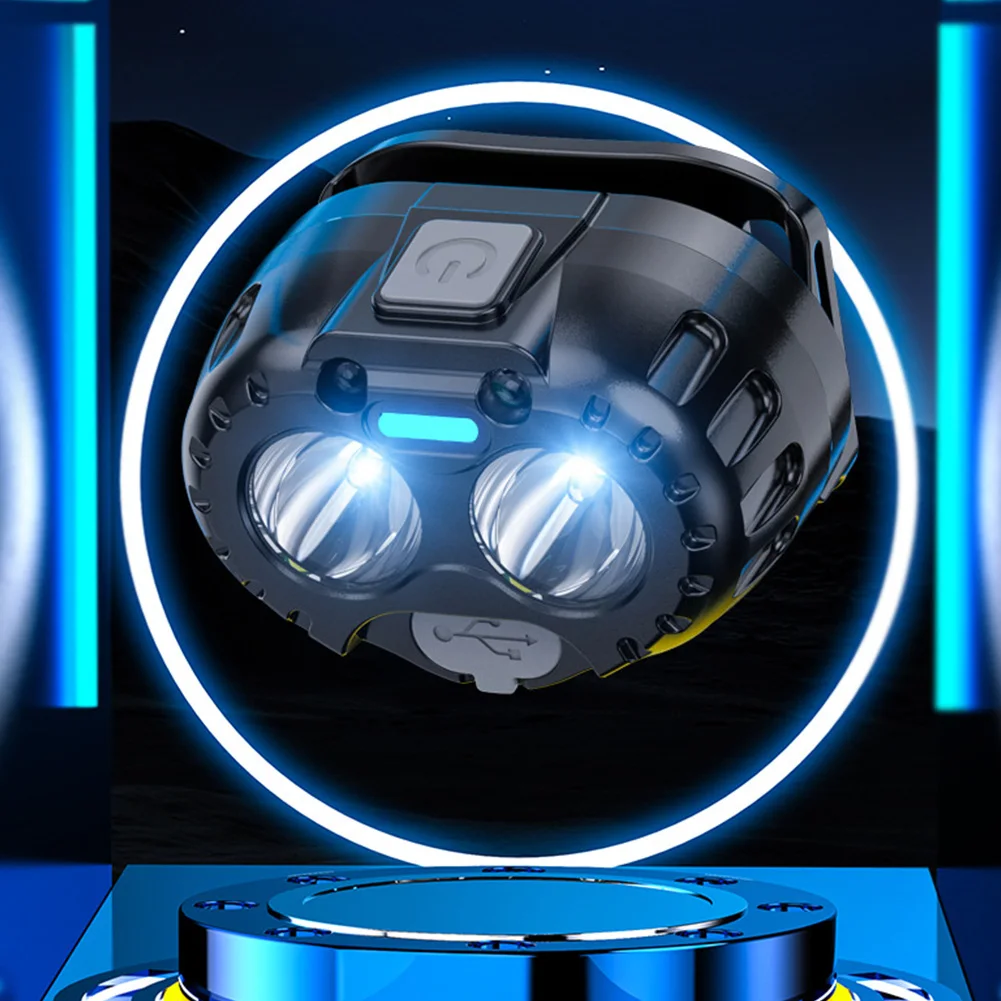 Emergency Head Flashlight Motion Sensor High Brightness Headlight USB Charging LED Forehead Flashlight 250LM for Running Cycling