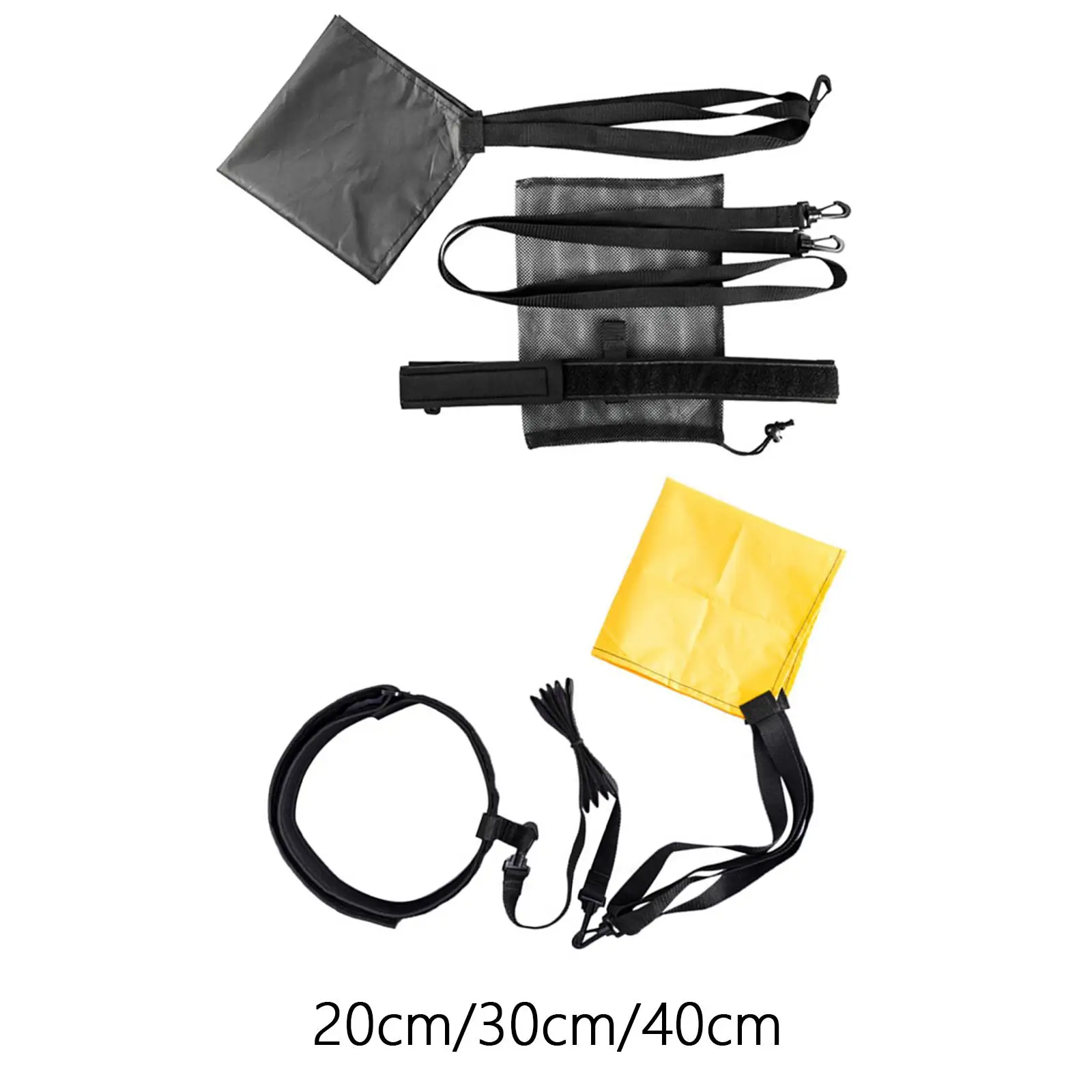 Swim Trainer Nylon Resistance Belt Adjustable Waist Parachute for Water Sports Speed Accelerate