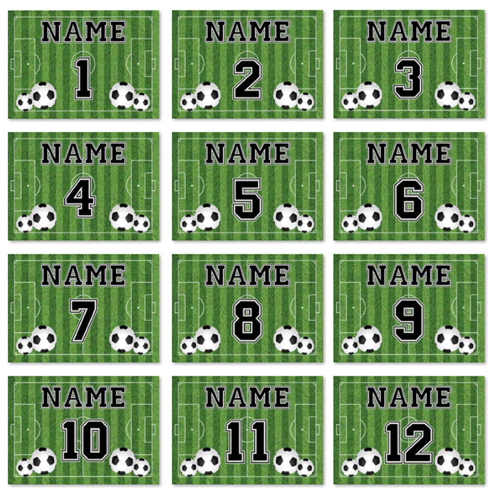 Boy Birthday Backdrops Kids Portrait Customize Football Soccer Field Sports Poster Baby Shower Newborn Photography Background