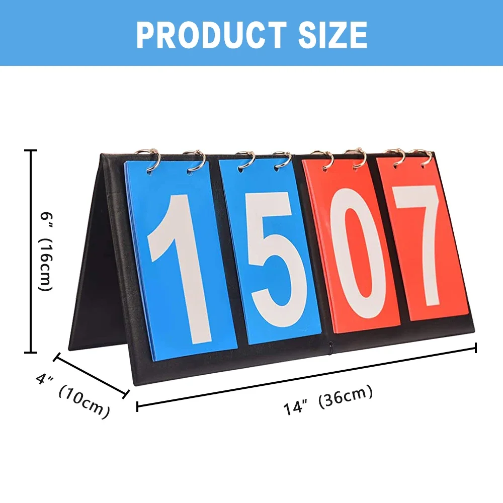 Scoreboard Flipper -2 Digit Manual Score Keeper for Tabletop Sports: Basketball, Baseball, Volleyball,soccer or outdoor activity