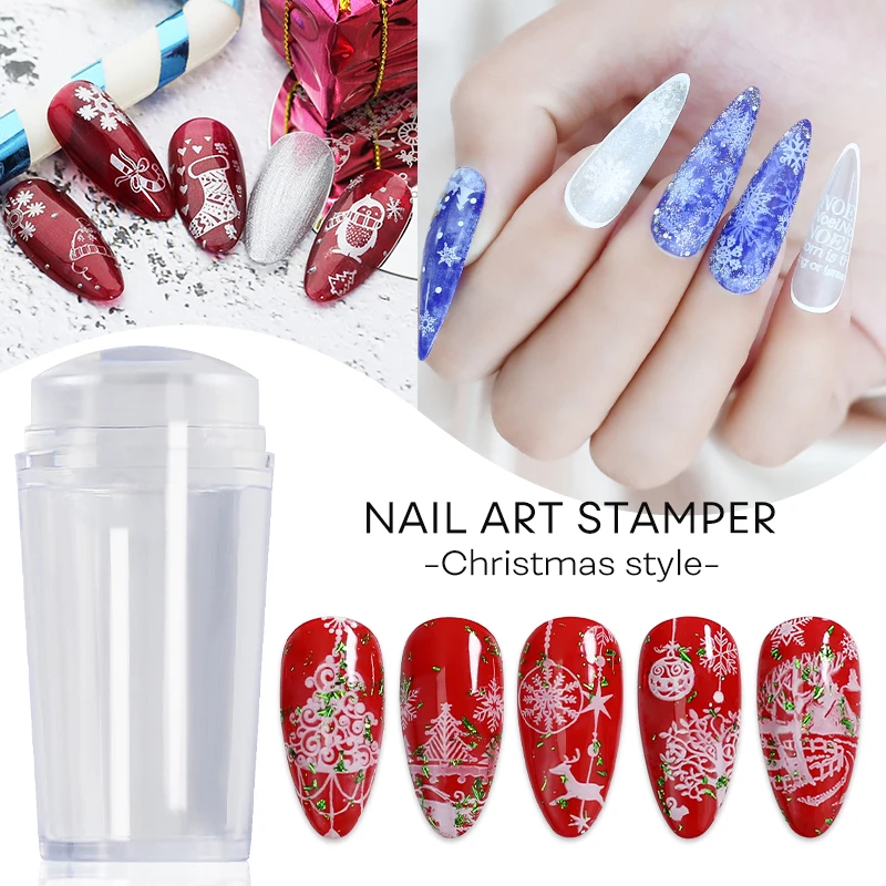 Tırnak sanat damgalama fransız çivi manikür şeffaf çivi Stamper kazıyıcı jöle silikon kitleri Nail Art damgalama araçları