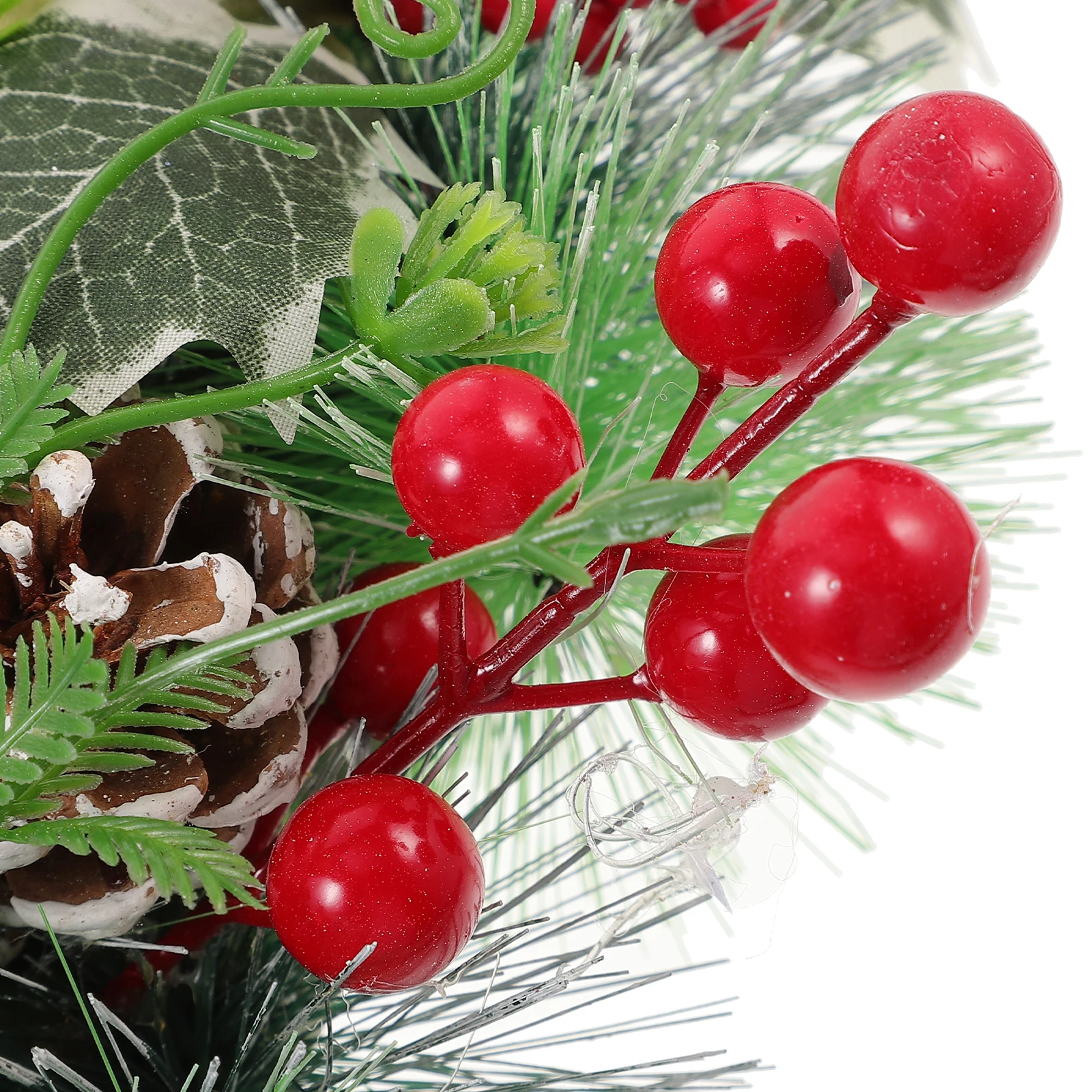 

1pc Christmas Wreath Decorative Ring Simulated Garland Wall Hanging Door Home Party Supplies Ornament Xmas Ring