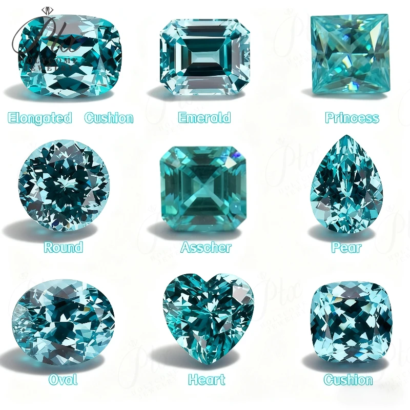 

Lab Grown Paraiba Gemstones with AGL Certificate Asscher Princess Round Oval Heart Emerald & Trillion Cuts for Rings & Necklaces