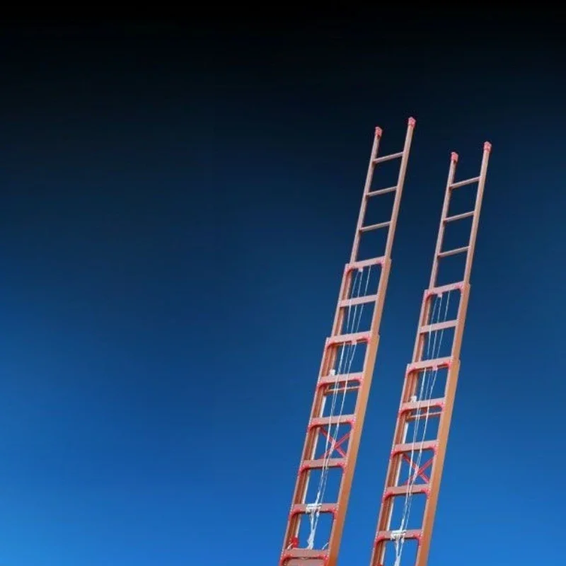 

Aluminum three-lift telescopic ladder, rope ladder super high 15 meters thickened