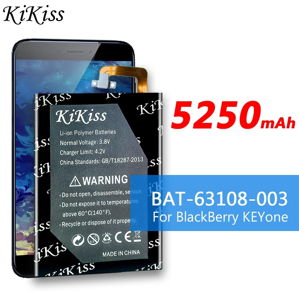 BAT-63108-003 Mobile Phone Battery for BlackBerry KEYone Cellphone Spare Parts Replacement BAT63108003 Rechargeable Bateria ACCU