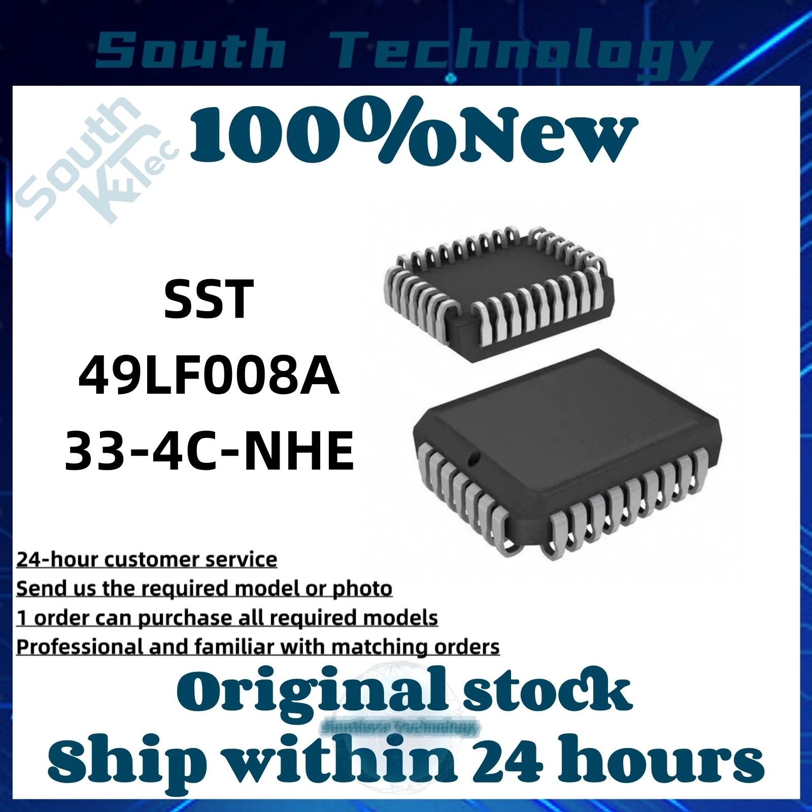 5Pcs/Lot  SST 49LF008A SST49LF008A-33-4C-NHE SST49LF008A-33-4C-NH SST49LF008 PLCC32 Brand new original in stock