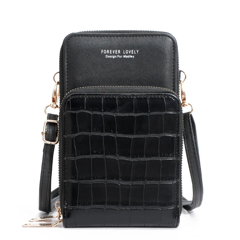 Coin Purse Small Crossbody Phone Bag Stone Pattern Messenger Shoulder Bag Lady Wallet Clutch Card Case Card Holder Handbag