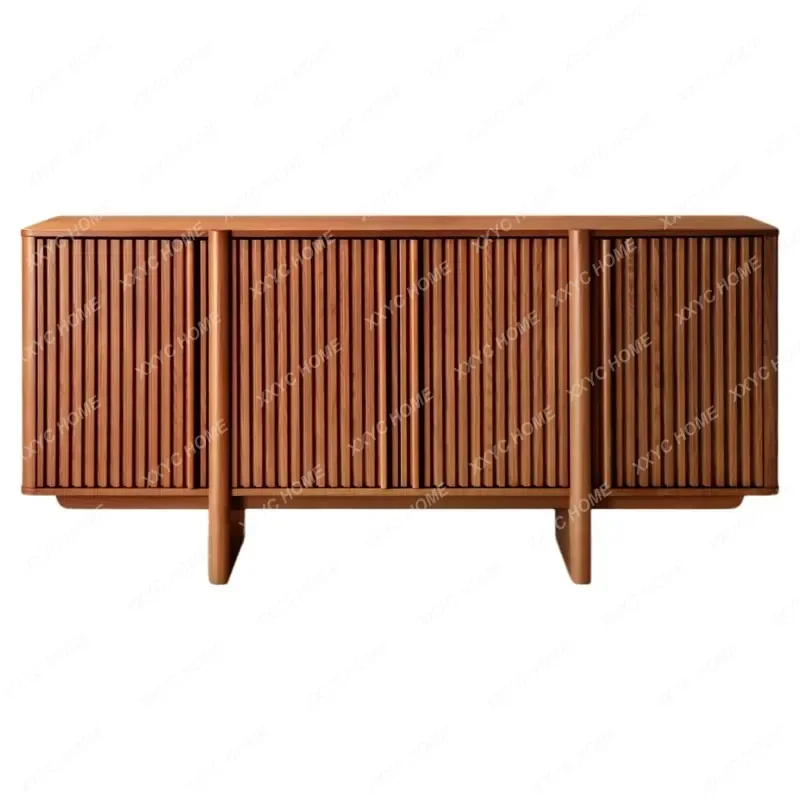HHMedieval solid wood dining side cabinet  retro living room storage cabinet ash wood porch cabinet