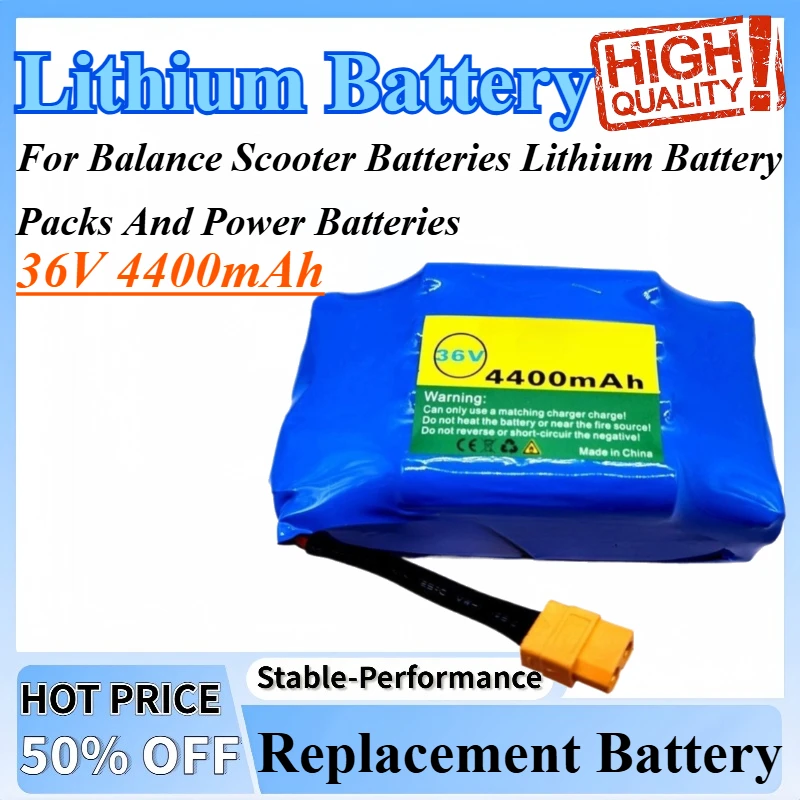

36V 4400mAh 10S2P 18650 Rechargeable Lithium Batteries For Balance Scooter Batteries Lithium Battery Packs And Power Batteries