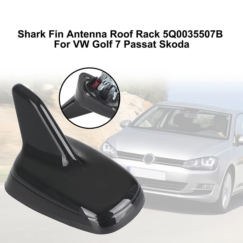 Antena samochodowa Shark wzmacniająca sygnał dachowy GPS GSM anteny odbiorcze dla Seat Ateca Skoda Karoq Kodiaq 5Q0035507B Auto Black Parts