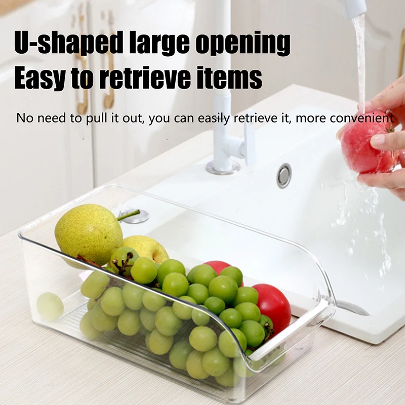1PC Refrigerator Storage Box Fresh-keeping Box Household Vegetable Fruit And Egg Drawer Refrigerator Organizer Box